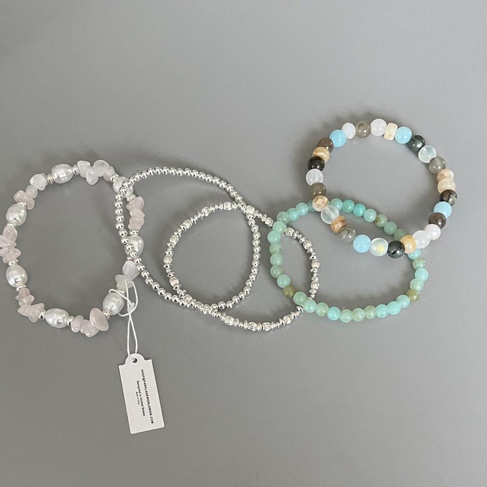 Park Lane Silver and Multicolor Beaded Bracelet Set